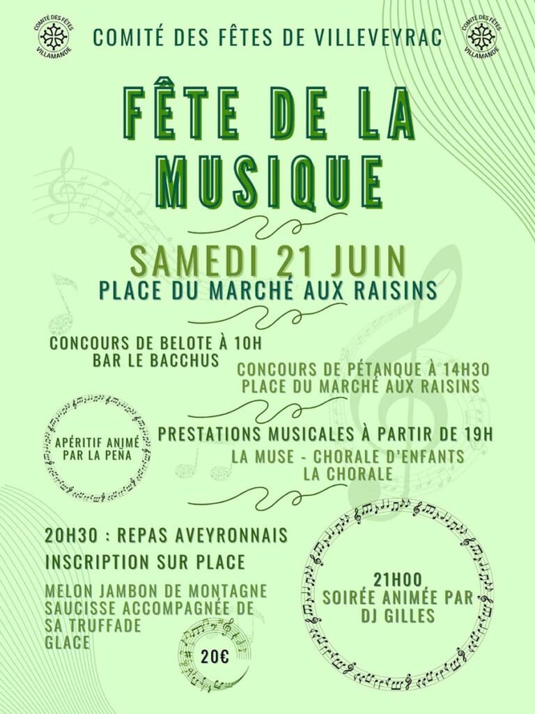 Fête de la Musique 2025 à Villeveyrac