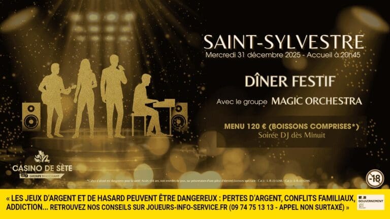 Réveillon Saint Sylvestre 2025-2026 Casino Sète