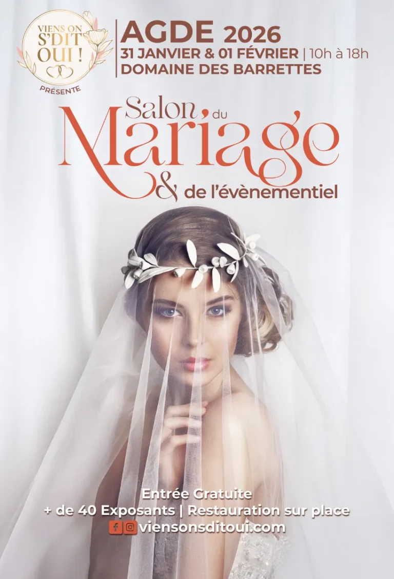 Salon du mariage Agde 2026 - Salon du Mariage & Evénementiel "Viens on s'dit Oui" à AGDE