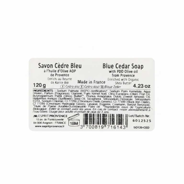 savon provençal huile olive karité bio parfum 120 grammes artisanal
