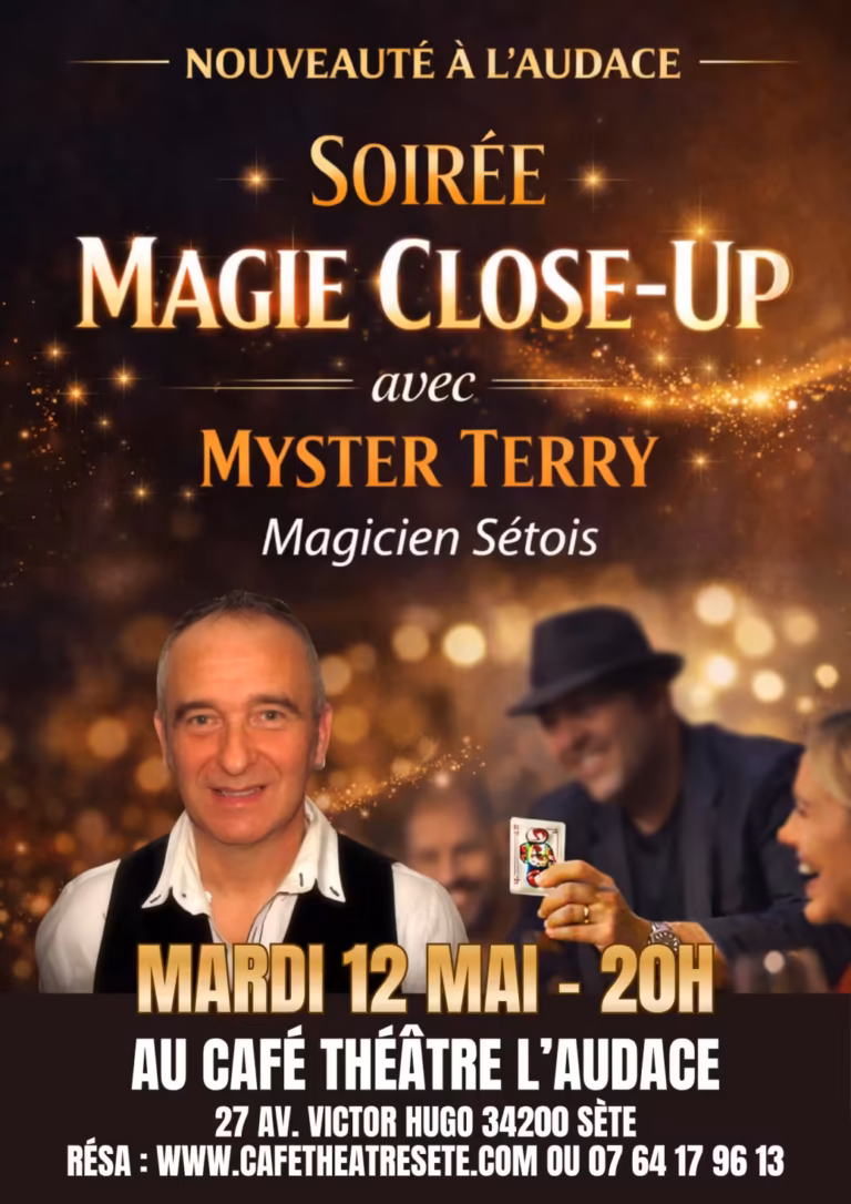 Soirée magie close-up avec Myster Terry à Sète