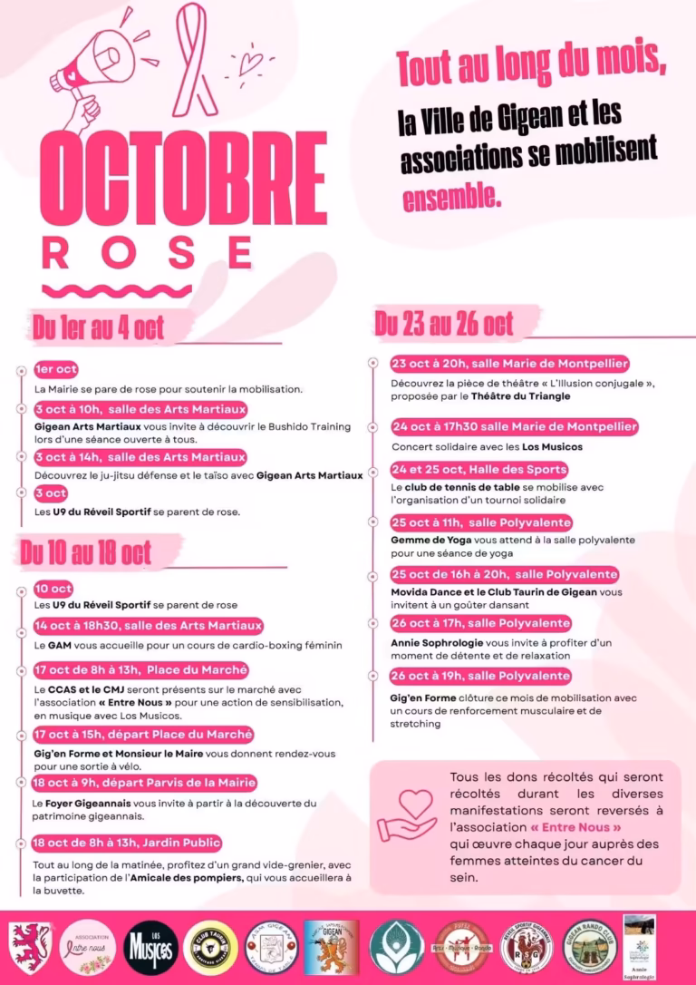 Octobre Rose 2026 à Gigean