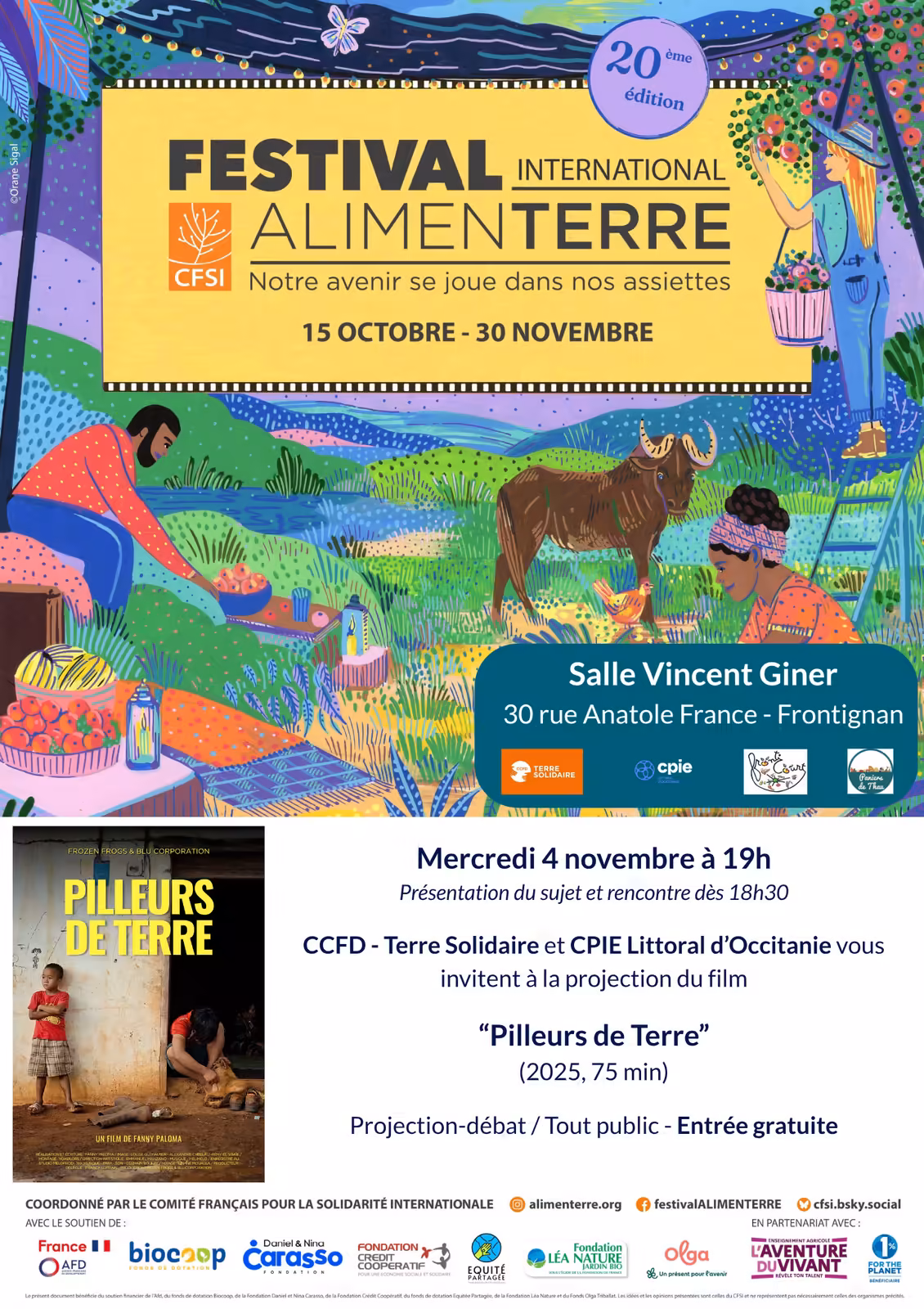 Festival Alimenterre 2026 : projection « Pilleurs de terre » à Frontignan